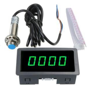 Saudism 4 Digital LED Display Tachometer RPM Speed Meter High Precision with Hall Proxim Saudism 4 Digital LED Display Tachometer RPM Speed Meter High Precision with Hall Proxim