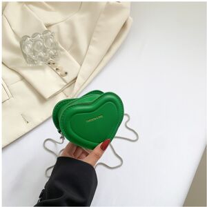 Unbranded (Green) Heart Beautifully Crafted Shape Crossbody Bag For Women With Soft Textur Unbranded (Green) Heart Beautifully Crafted Shape Crossbody Bag For Women With Soft Textur