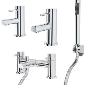 NES Home Remy Basin & Bath Shower Mixer Taps Chrome NES Home Remy Basin & Bath Shower Mixer Taps Chrome
