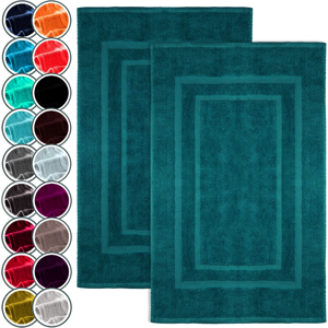 Towelbay 2x Luxury Cotton Bath Mats Terry Towelling 1000GSM Bathroom Rugs Soft Absorbent Towelbay 2x Luxury Cotton Bath Mats Terry Towelling 1000GSM Bathroom Rugs Soft Absorbent