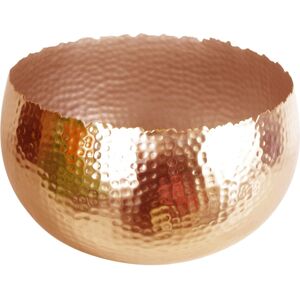 Leaf LEAF-7309 Large Metal Bowl Planter 32 x 20cm Hammered Copper Colour-Curvy E Leaf LEAF-7309 Large Metal Bowl Planter 32 x 20cm Hammered Copper Colour-Curvy E