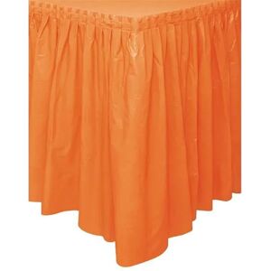 Rubies Orange plastic table skirt 73 x 426 cm Rubies Orange plastic table skirt 73 x 426 cm