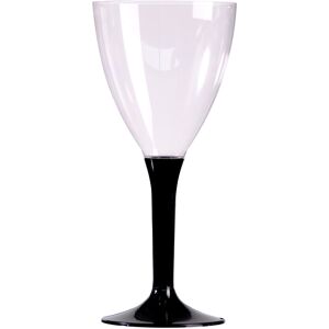 Rubies 10 Black Plastic Wine Glasses Rubies 10 Black Plastic Wine Glasses