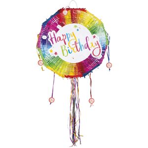 Rubies Happy Birthday round multicolor piñata 40 cm Rubies Happy Birthday round multicolor piñata 40 cm