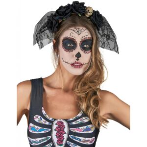 Rubies Black lace veil headband Day of the Dead Rubies Black lace veil headband Day of the Dead