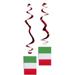 Rubies Set of 6 metallic Italian flag pendants Rubies Set of 6 metallic Italian flag pendants