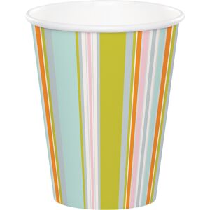 Rubies 8 Jungle Striped Multicolored Paper Cups 256 ml Rubies 8 Jungle Striped Multicolored Paper Cups 256 ml