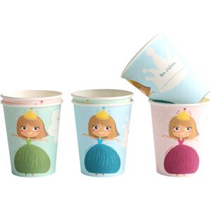 Rubies 6 Princess cardboard cups 25 cl Rubies 6 Princess cardboard cups 25 cl