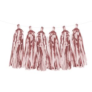 Rubies Tassel garland 12 metallic rose gold pompoms 1.5m Rubies Tassel garland 12 metallic rose gold pompoms 1.5m