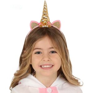 Rubies Gold and pink unicorn headband for children Rubies Gold and pink unicorn headband for children