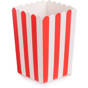 Rubies 6 Red and white cardboard popcorn boxes 7 x 12.5 cm Rubies 6 Red and white cardboard popcorn boxes 7 x 12.5 cm