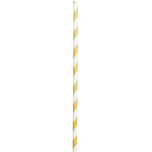 Rubies 20 Gold striped cardboard straws 20 cm Rubies 20 Gold striped cardboard straws 20 cm
