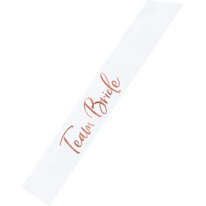 Rubies Team bride white and rose gold satin sash 75 cm Rubies Team bride white and rose gold satin sash 75 cm