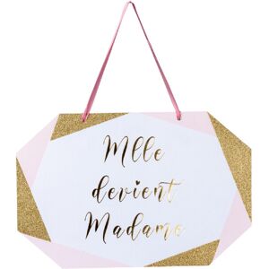 Rubies Cardboard sign miss becomes madam pink white gold 25 x 16.5 cm Rubies Cardboard sign miss becomes madam pink white gold 25 x 16.5 cm