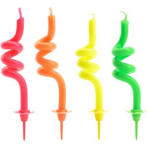 Rubies 4 Multicolored Swirl Birthday Candles 8 cm Rubies 4 Multicolored Swirl Birthday Candles 8 cm