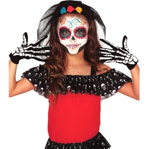 Rubies Children's black and white skeleton gloves Rubies Children's black and white skeleton gloves