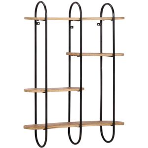 vidaXL Wall Shelf 90x20x116.5Â cm Solid Rough Wood Mango floating shelf vidaXL Wall Shelf 90x20x116.5Â cm Solid Rough Wood Mango floating shelf