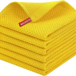 Gaatpot (Bright yellow, 34*73cm(without hook)) 100% cotton honeycomb dish towels in vari Gaatpot (Bright yellow, 34*73cm(without hook)) 100% cotton honeycomb dish towels in vari