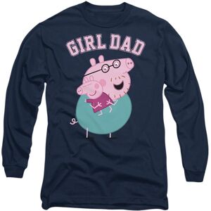 (S, Navy) Peppa Pig Unisex Adult Girl Dad Long-Sleeved T-Shirt (S, Navy) Peppa Pig Unisex Adult Girl Dad Long-Sleeved T-Shirt