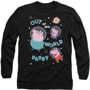 (M, Black) Peppa Pig Unisex Adult Out Of This World Daddy Pig Long-Sleeved T-Shi (M, Black) Peppa Pig Unisex Adult Out Of This World Daddy Pig Long-Sleeved T-Shi