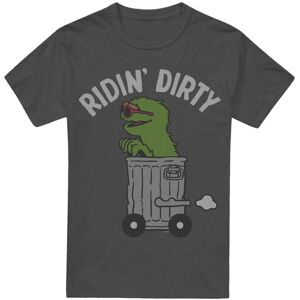 (XL, Charcoal) Sesame Street Unisex Adult Ridin Dirty T-Shirt (XL, Charcoal) Sesame Street Unisex Adult Ridin Dirty T-Shirt