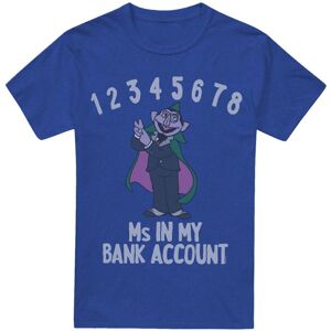 (S, Royal Blue) Sesame Street Unisex Adult Bank Account Count von Count T-Shirt (S, Royal Blue) Sesame Street Unisex Adult Bank Account Count von Count T-Shirt