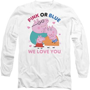 (XL, White) Peppa Pig Unisex Adult Pink Or Blue We Love You Family Long-Sleeved (XL, White) Peppa Pig Unisex Adult Pink Or Blue We Love You Family Long-Sleeved