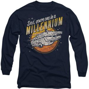 (L, Navy) Star Wars Mens Dad One In A Millennium Long-Sleeved T-Shirt (L, Navy) Star Wars Mens Dad One In A Millennium Long-Sleeved T-Shirt