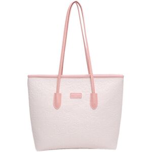 Unbranded (Pink No Pendant) Large Sophisticated Tote Bag For Women In Black Pink And Khaki Unbranded (Pink No Pendant) Large Sophisticated Tote Bag For Women In Black Pink And Khaki