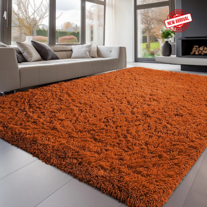 Moonlight Bedding Limited (200 x 290 cm (6ft 6in x 9ft 5in), Orange Rust) Xtra Large Area Rugs Nonslip Sof Moonlight Bedding Limited (200 x 290 cm (6ft 6in x 9ft 5in), Orange Rust) Xtra Large Area Rugs Nonslip Sof