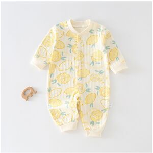 Unbranded (Lemon Bear, 66cm) Bear Letter Rabbit Car Lemon Print Baby Romper With Cotton Sp Unbranded (Lemon Bear, 66cm) Bear Letter Rabbit Car Lemon Print Baby Romper With Cotton Sp