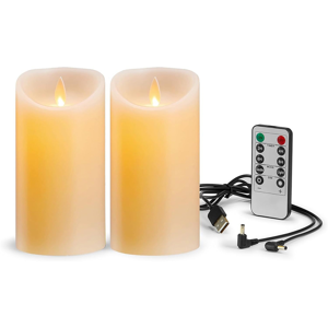 Saudism LED Flickering Flameless Candles,Rechargeable Candle,Real Wax Candles with Remot Saudism LED Flickering Flameless Candles,Rechargeable Candle,Real Wax Candles with Remot
