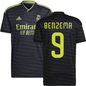 adidas (S) 2022-2023 Real Madrid Third Shirt (BENZEMA 9) adidas (S) 2022-2023 Real Madrid Third Shirt (BENZEMA 9)