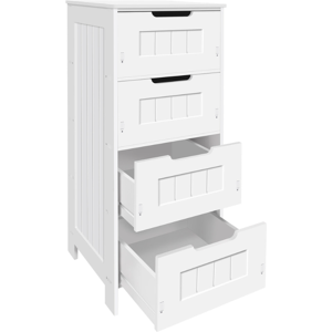 YouseaHome Chest of Drawer Bathroom Storage PVC Storage Cabinet with 4 Drawers Free Standin YouseaHome Chest of Drawer Bathroom Storage PVC Storage Cabinet with 4 Drawers Free Standin