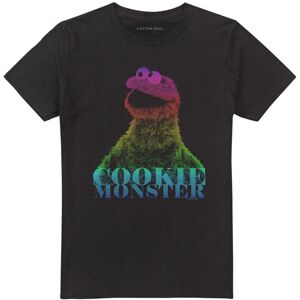 (M, Black) Sesame Street Unisex Adult Cookie Monster Half Tone T-Shirt (M, Black) Sesame Street Unisex Adult Cookie Monster Half Tone T-Shirt