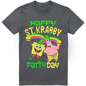 (XL, Charcoal) SpongeBob SquarePants Unisex Adult St Patricks Day T-Shirt (XL, Charcoal) SpongeBob SquarePants Unisex Adult St Patricks Day T-Shirt