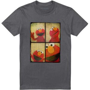 (S, Charcoal) Sesame Street Unisex Adult Elmo Photobooth T-Shirt (S, Charcoal) Sesame Street Unisex Adult Elmo Photobooth T-Shirt