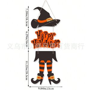 Gaatpot (Halloween orange witch door curtain) Halloween imitation wooden doorplate ghost Gaatpot (Halloween orange witch door curtain) Halloween imitation wooden doorplate ghost