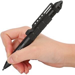 Unbranded Multi-Function Tungsten Steel Tactical Pen with Glass Breaker - Black Unbranded Multi-Function Tungsten Steel Tactical Pen with Glass Breaker - Black