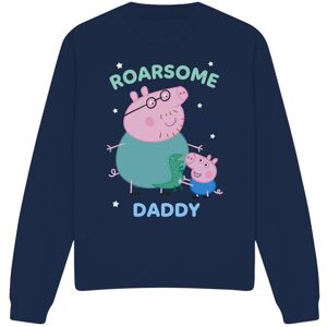 (S, Navy) Peppa Pig Unisex Adult Roarsome Daddy Sweatshirt (S, Navy) Peppa Pig Unisex Adult Roarsome Daddy Sweatshirt