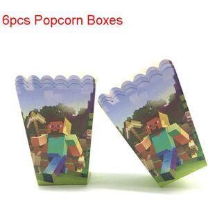 Unbranded (6pcs-Popcorn Boxes) Baby Shower Minecraft Birthday Party Supplies Disposable De Unbranded (6pcs-Popcorn Boxes) Baby Shower Minecraft Birthday Party Supplies Disposable De