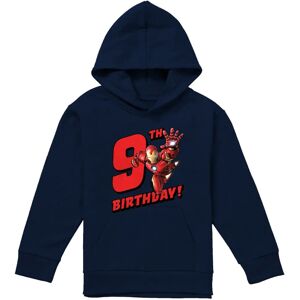 (9-11 Years, Navy) Marvel Childrens/Kids Iron Man 9th Birthday Hoodie (9-11 Years, Navy) Marvel Childrens/Kids Iron Man 9th Birthday Hoodie