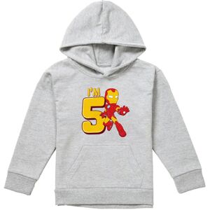 (5-6 Years, Athletic Heather) Marvel Childrens/Kids Iron Man Cute 5th Birthday H (5-6 Years, Athletic Heather) Marvel Childrens/Kids Iron Man Cute 5th Birthday H