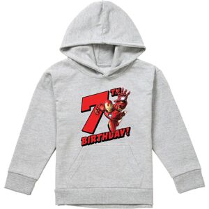 (12-13 Years, Athletic Heather) Marvel Childrens/Kids Iron Man 7th Birthday Hood (12-13 Years, Athletic Heather) Marvel Childrens/Kids Iron Man 7th Birthday Hood