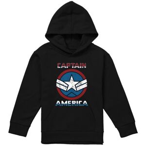 Captain America Childrens/Kids Badge Heather Pull Over Hoodie Captain America Childrens/Kids Badge Heather Pull Over Hoodie