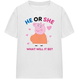 (S, White) Peppa Pig Womens/Ladies He Or She Mummy Pig T-Shirt (S, White) Peppa Pig Womens/Ladies He Or She Mummy Pig T-Shirt