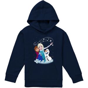 Disney (12-13 Years, Navy) Frozen Childrens/Kids Let It Snow Elsa Anna Olaf Pullover Ho Disney (12-13 Years, Navy) Frozen Childrens/Kids Let It Snow Elsa Anna Olaf Pullover Ho