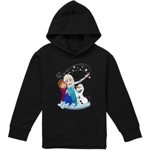 Disney (12-13 Years, Black) Frozen Childrens/Kids Let It Snow Elsa Anna Olaf Pullover H Disney (12-13 Years, Black) Frozen Childrens/Kids Let It Snow Elsa Anna Olaf Pullover H