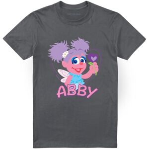 (L, Charcoal) Sesame Street Unisex Adult Abby Cadabby Flat T-Shirt (L, Charcoal) Sesame Street Unisex Adult Abby Cadabby Flat T-Shirt