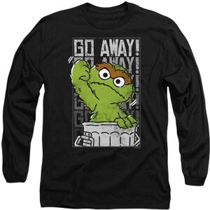 (S, Black) Sesame Street Unisex Adult Go Away Long-Sleeved T-Shirt (S, Black) Sesame Street Unisex Adult Go Away Long-Sleeved T-Shirt